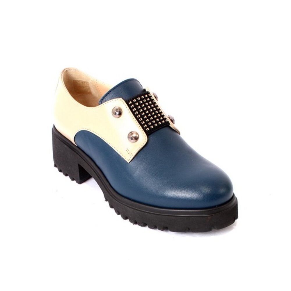 MOT-CLe 1892a Multi-color Leather Oxfords Heels Shoes
